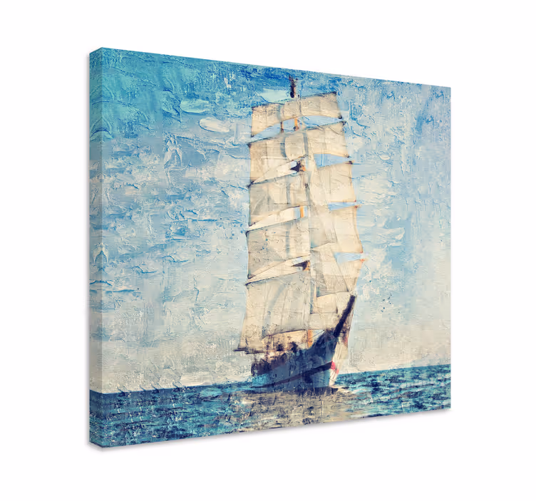 Quadro náutico Pintura original de um barco - TenStickers