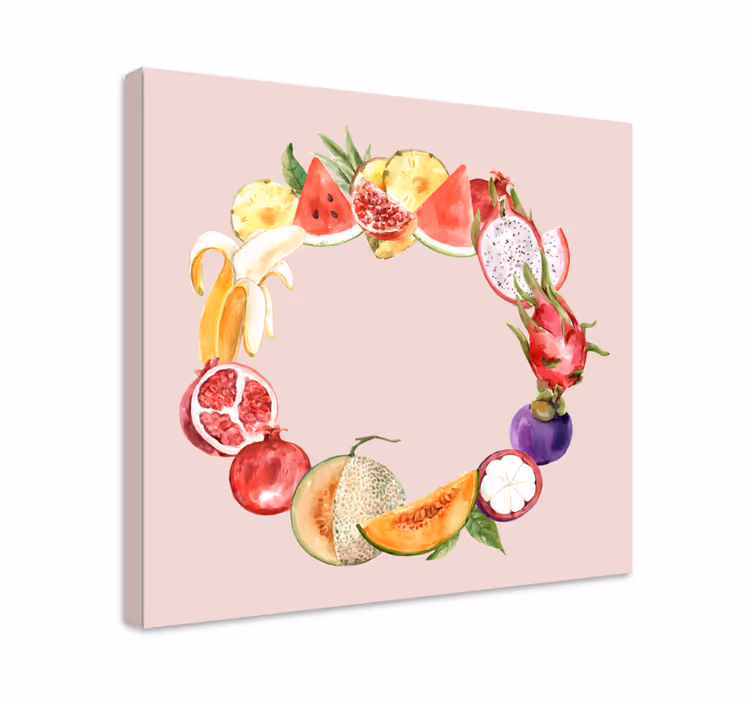 Quadro Decorativo de vinícola arranjo circular - TenStickers
