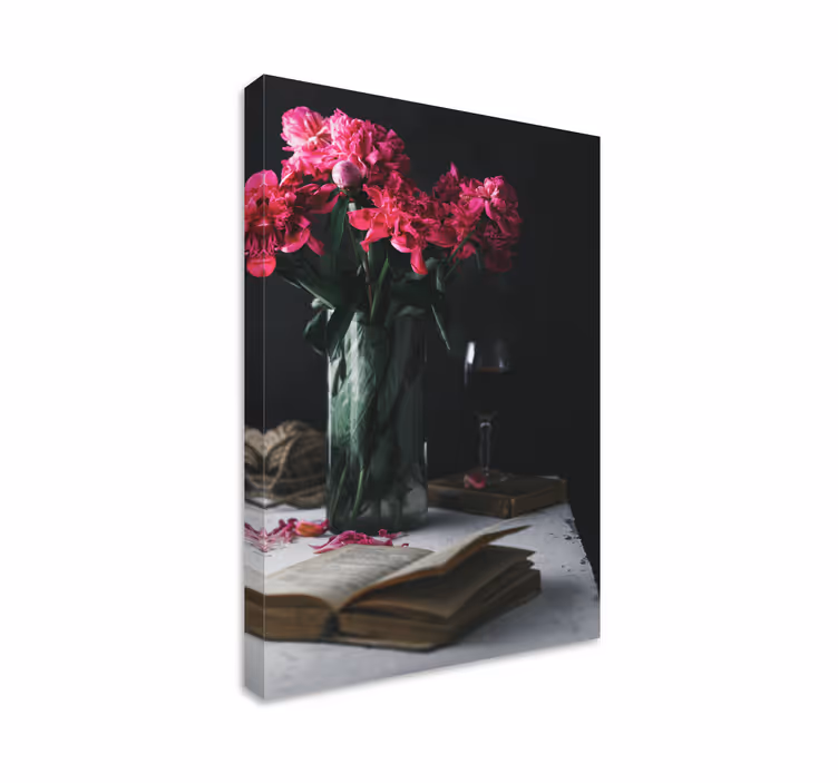 Quadro de vinícola Copo de vinho e vaso - TenStickers