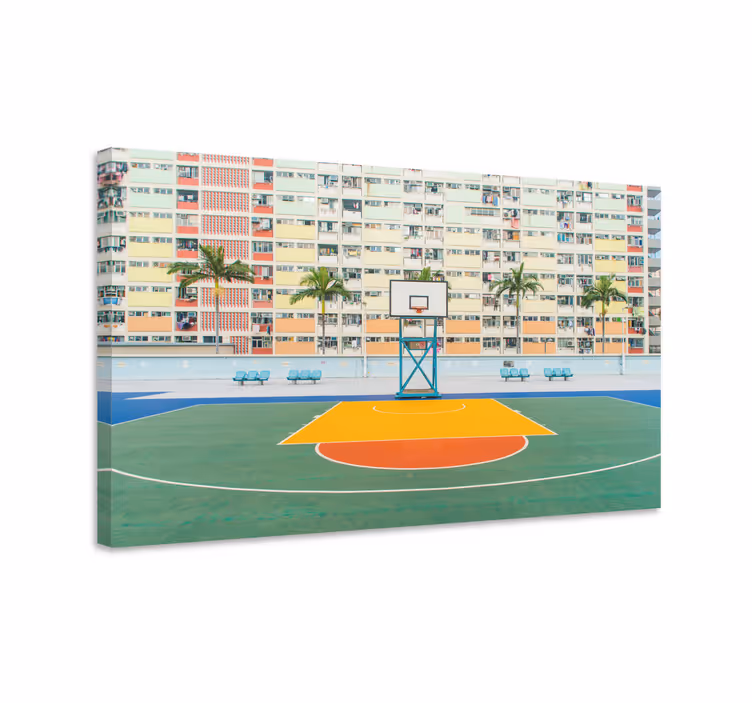 Quadros de desportos quadra de basquete vibrante - TenStickers