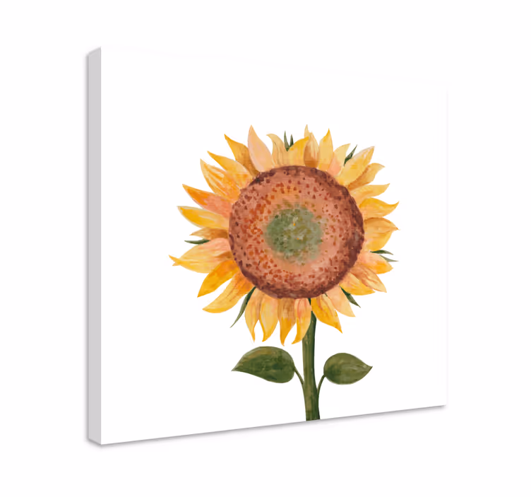 Quadro de flores ilustração de girassol - TenStickers