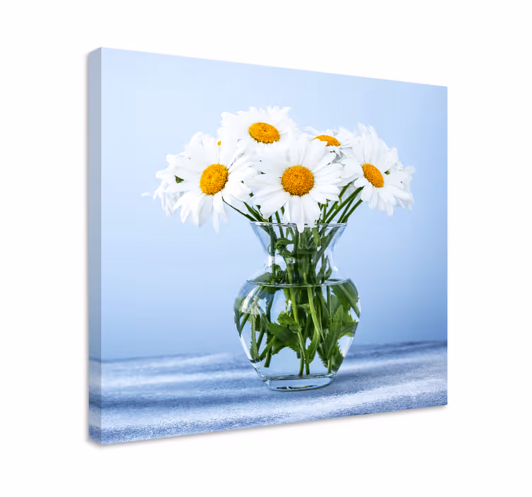 Quadro de flores Flores da margarida em vasos de vidro - TenStickers