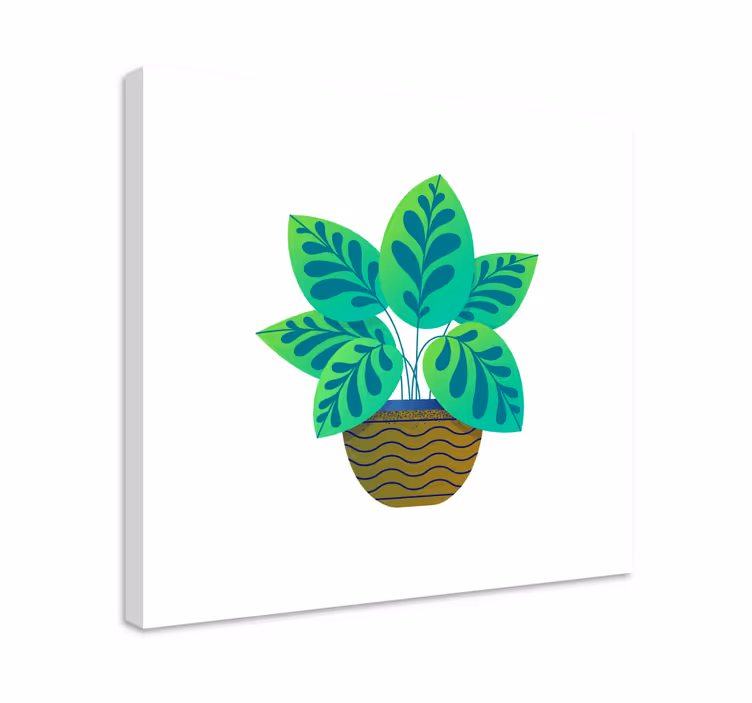 Quadro de flores folhagem verdejante - TenStickers