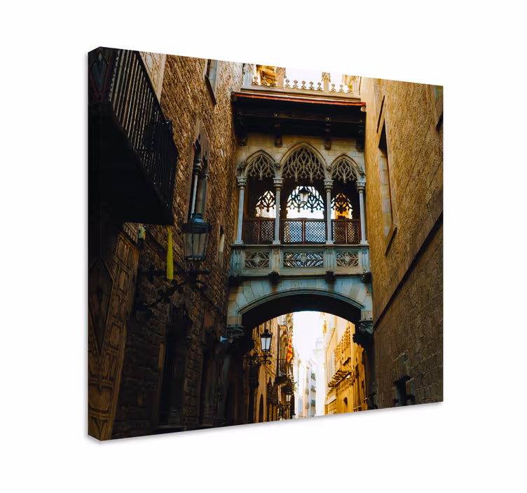 Quadro de cidade vista do arco gótico - TenStickers