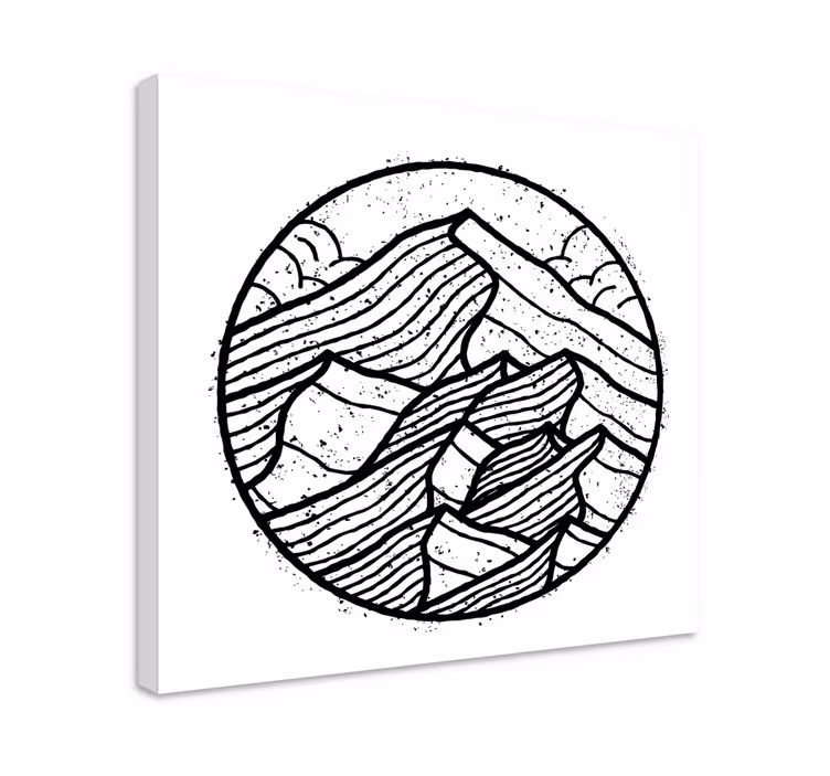 Quadro de paisagem cordilheira abstrata - TenStickers