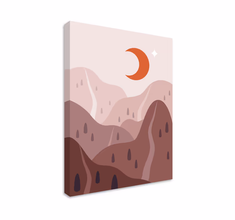 Quadro de paisagem em formato de relevo montanhoso - TenStickers