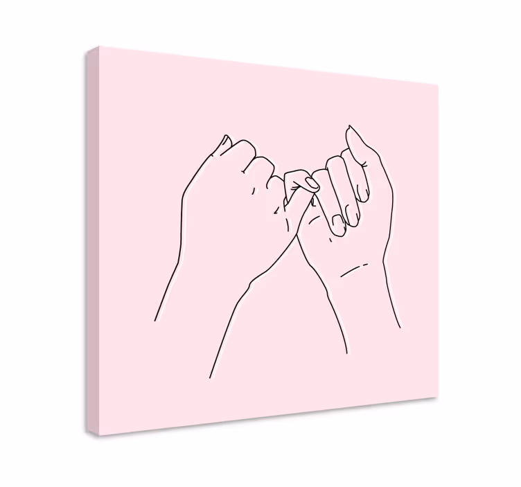 Quadros decorativos personagens gesto de promessa - TenStickers