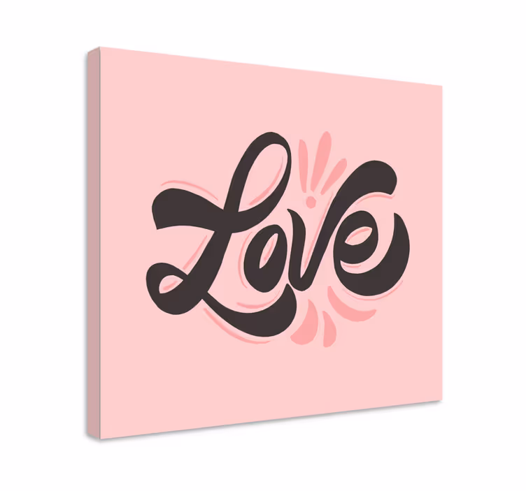 Quadro com letras expressão de amor - TenStickers
