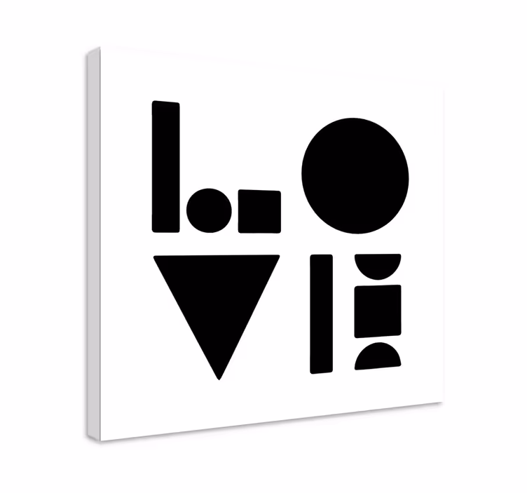 Quadro nórdico Cartas de amor geométricas - TenStickers
