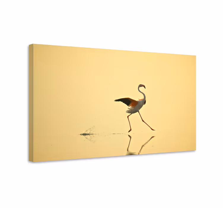 Quadro de pássaros dança elegante de flamingo - TenStickers