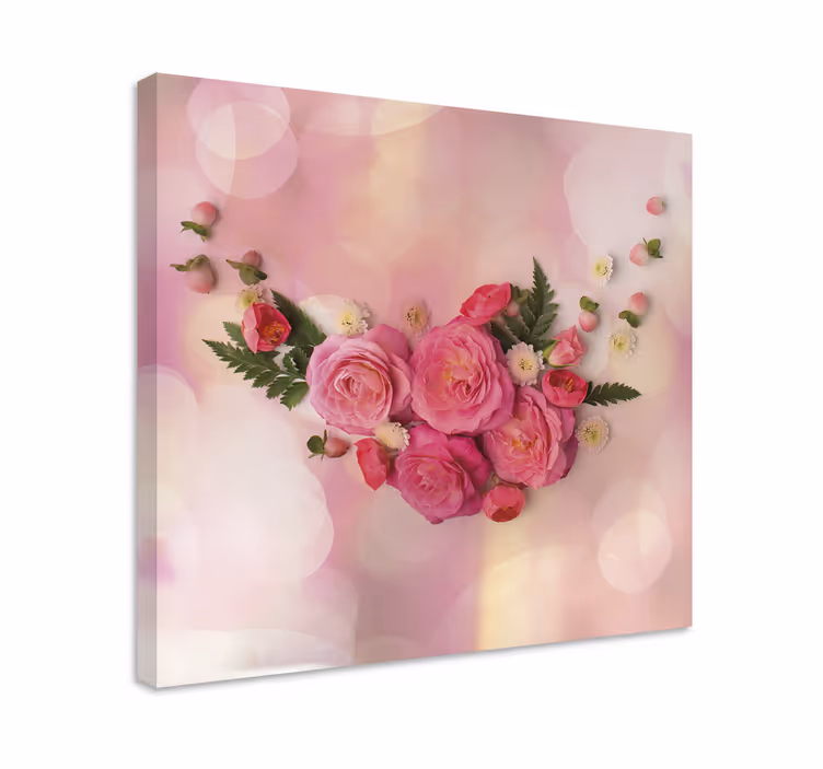 Quadro de flores buquê de flores rosas - TenStickers
