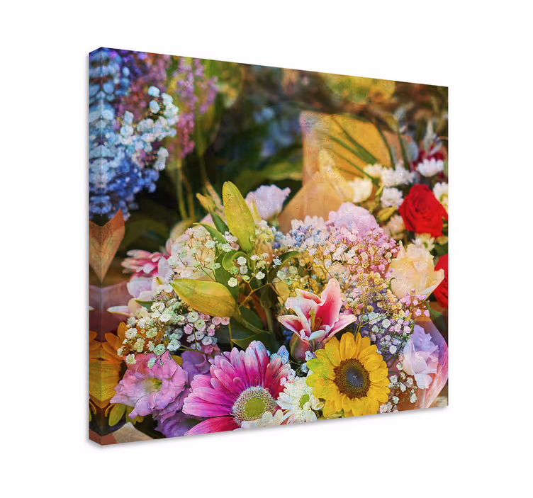 Quadro de flores composição de flores vivas - TenStickers