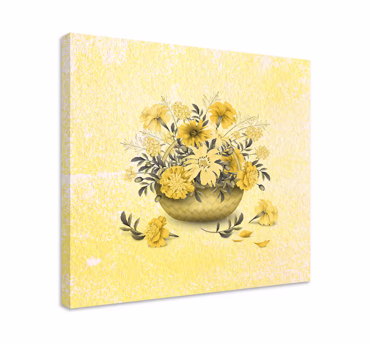 Quadro de flores arranjo floral amarelo - TenStickers