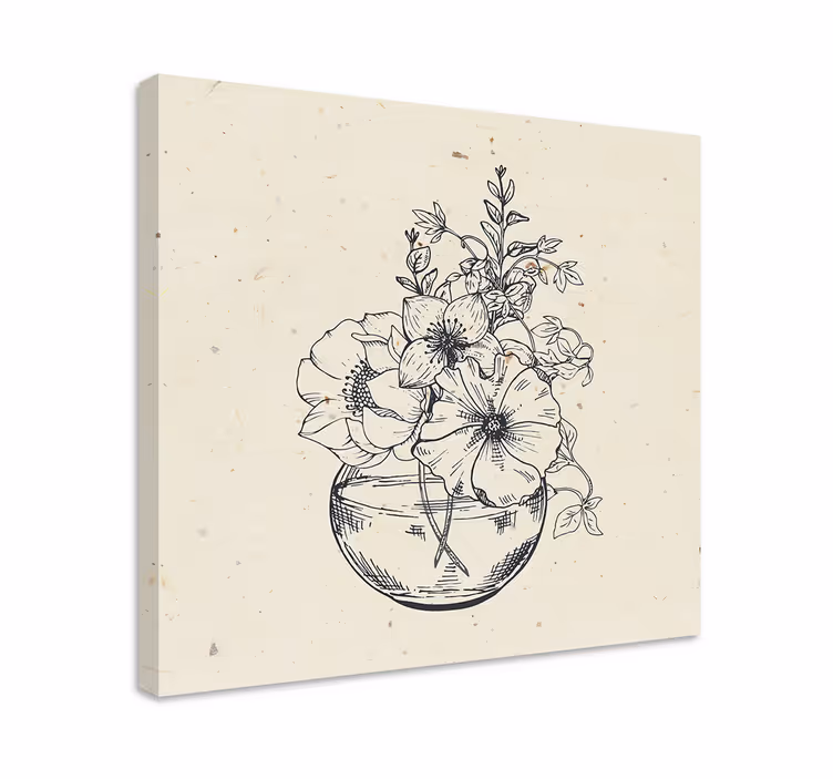 Quadro florais arranjo de tigela de flores - TenStickers