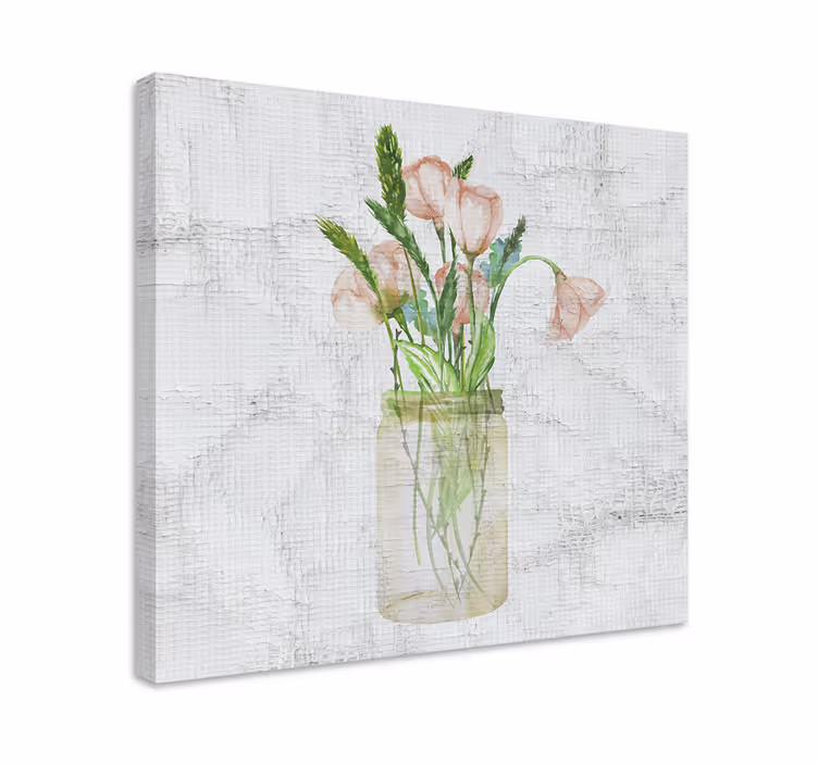 Quadro de flores Frasco de vidro delicado com - TenStickers
