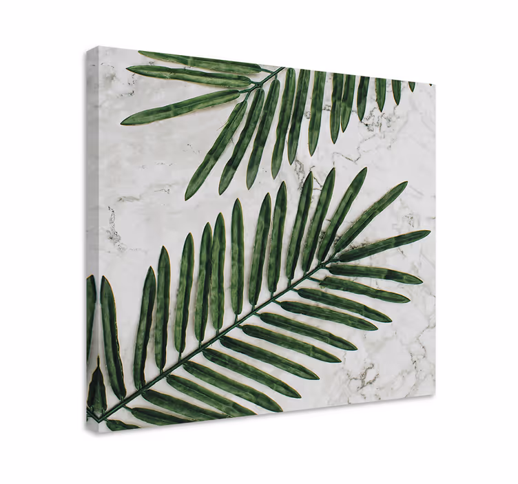 Quadro de flores com folhas verdes luxuosas - TenStickers