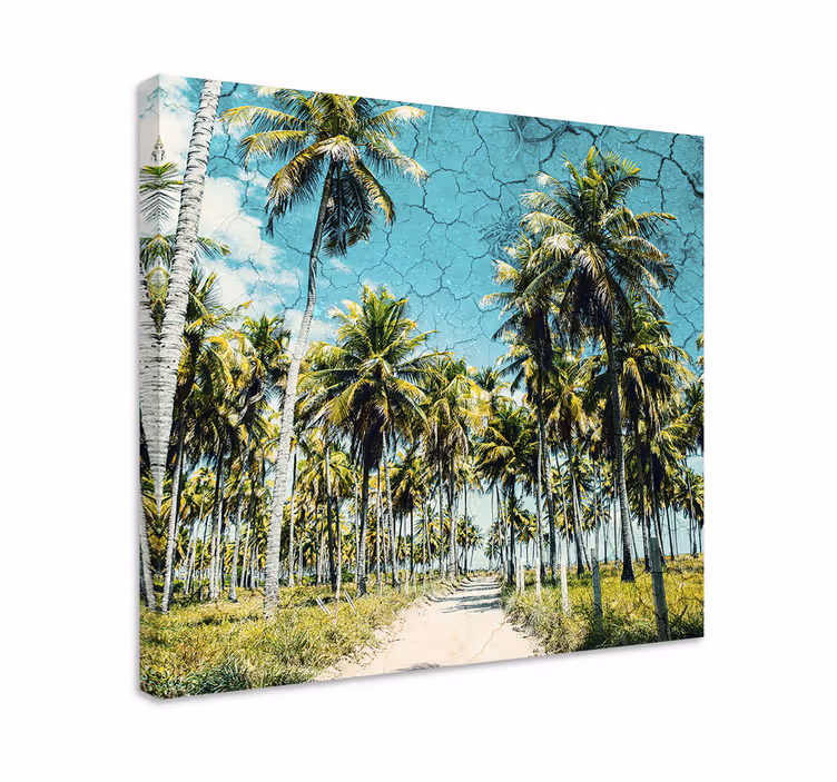 Quadro decorativo para sala Paisagem com palmeiras - TenStickers