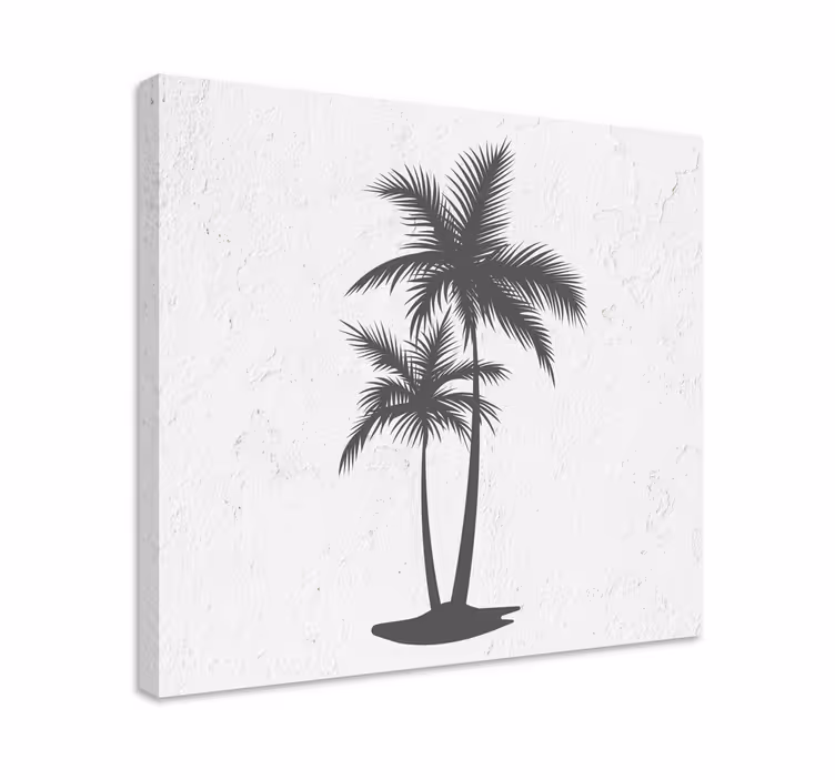 Quadro de árvores silhueta de palmeira alta - TenStickers