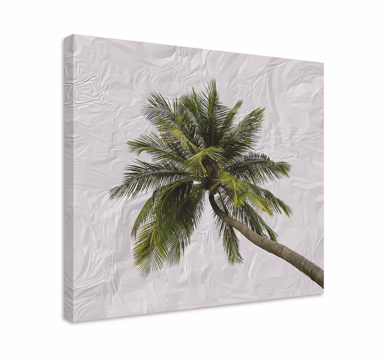 Quadro de flores com folha de palmeira alta - TenStickers