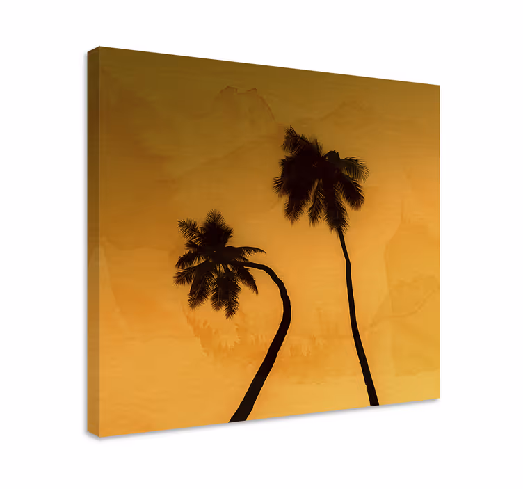 Quadro de flores palavras e palavras ao pôr do sol - TenStickers