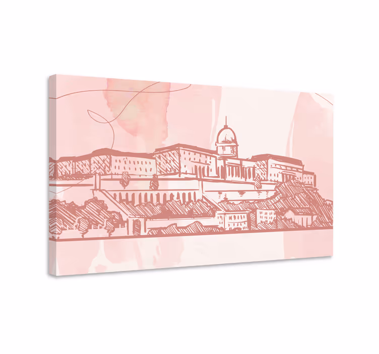 Quadro de cidade contorno histórico da cidade - TenStickers