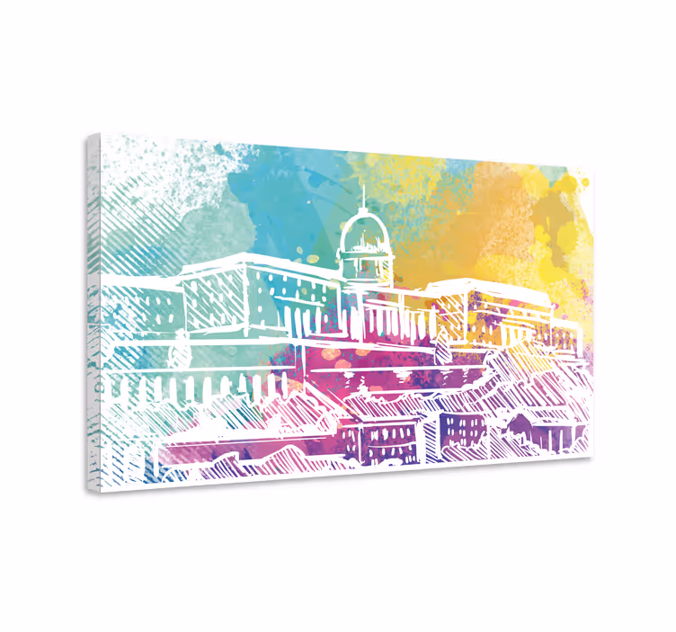 Quadro de cidade paisagem de edifícios históricos - TenStickers
