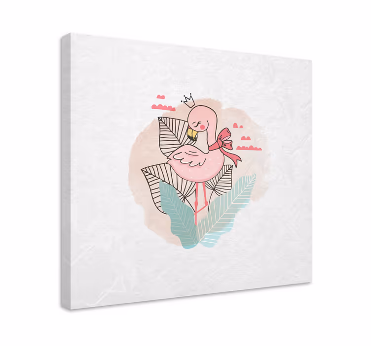 Quadro animais flamingo com laço - TenStickers