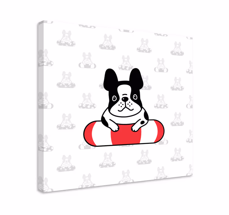Quadro de cães bulldog francês fofo - TenStickers