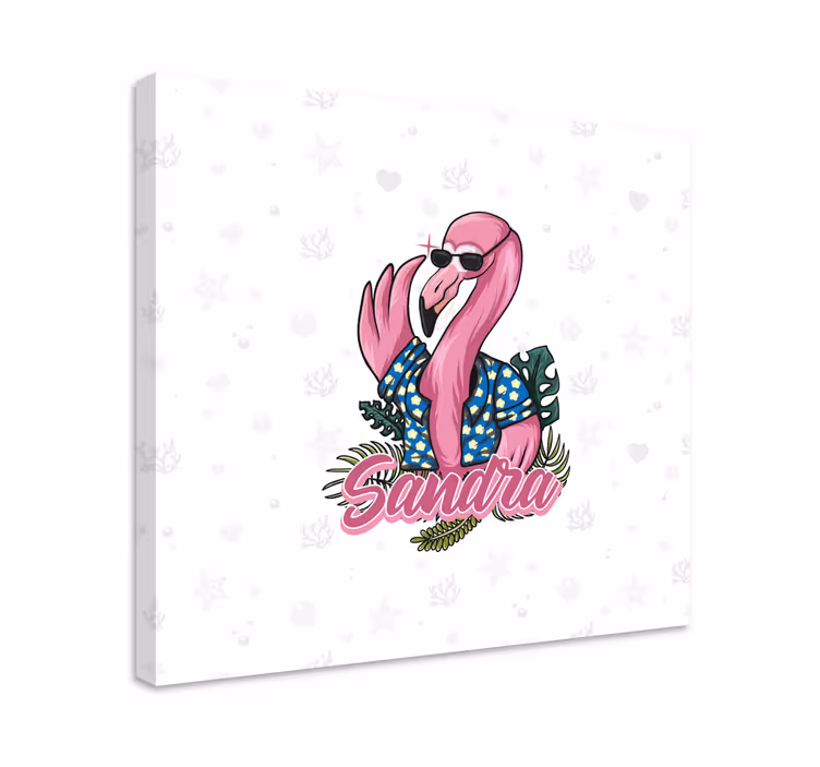 Quadro animais com estilo de flamingo descolado - TenStickers