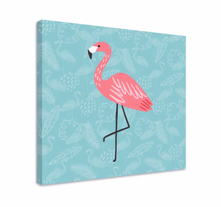 Quadro animais flamingo em pé com graça - TenStickers
