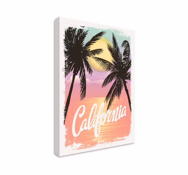 Quadro de cidade vibes do pôr do sol californiano - TenStickers