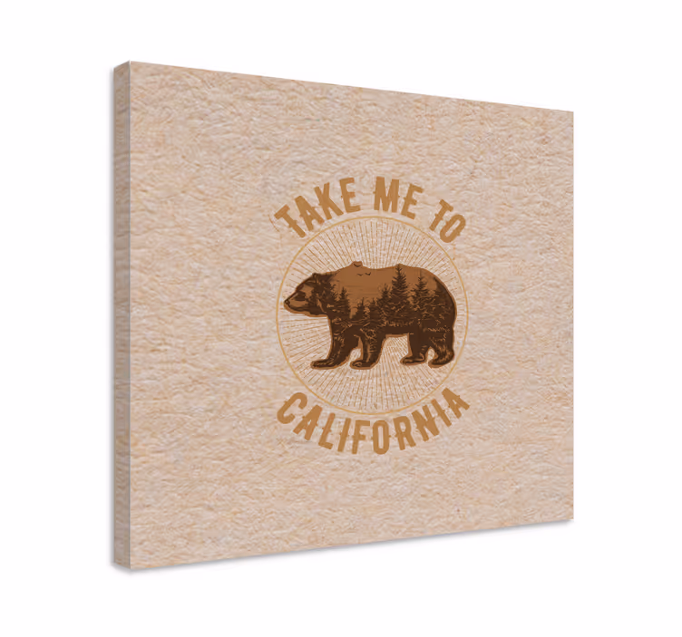 Quadro animais símbolo do urso da califórnia - TenStickers