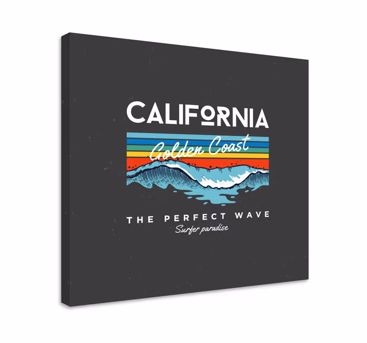 Quadro de cidade ondas de surf da califórnia - TenStickers