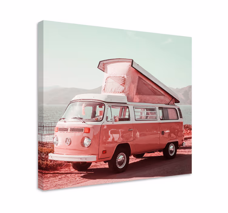 Quadro de cidade furgão vintage - TenStickers