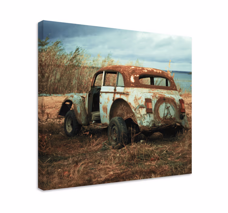 Quadro vintage carro clássico enferrujado - TenStickers