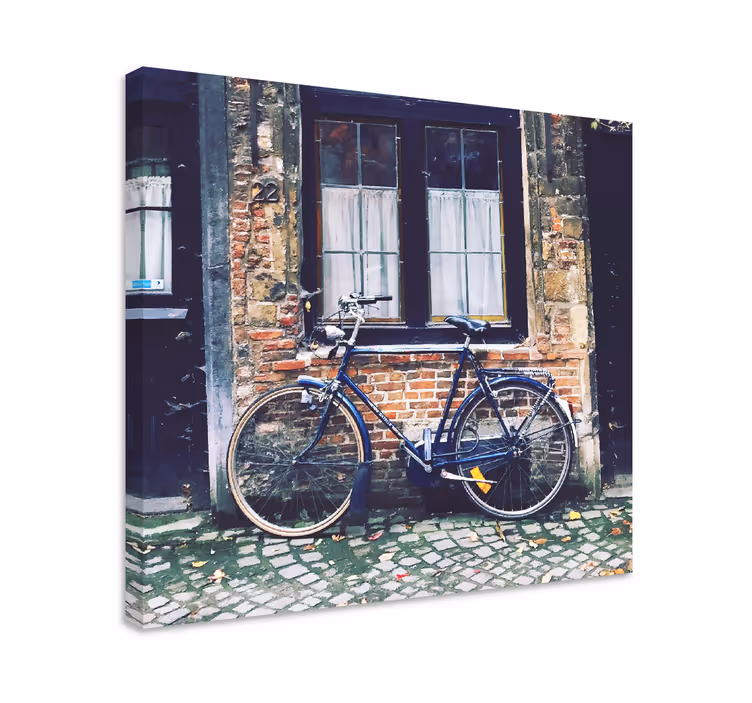 Quadro de cidade bicicleta perto do tijolo - TenStickers