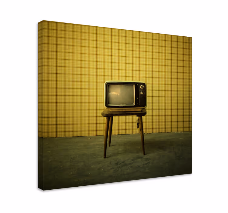 Quadro vintage suporte para televisão retrô - TenStickers