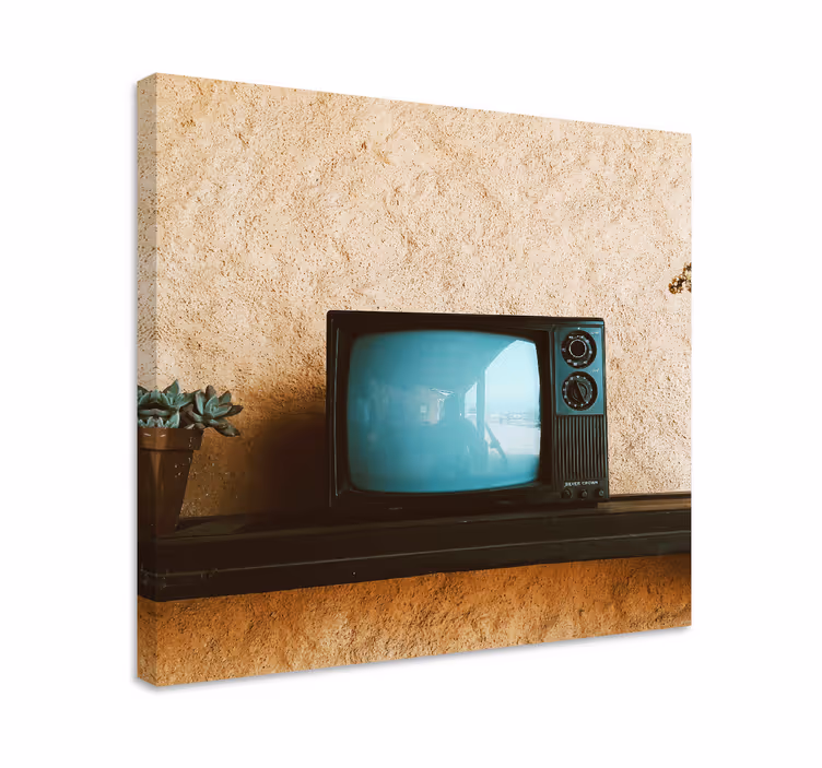 Quadro vintage exibição de televisão retrô - TenStickers