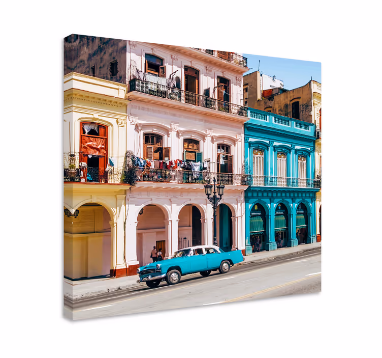 Quadro de cidade ruas coloridas de havana - TenStickers