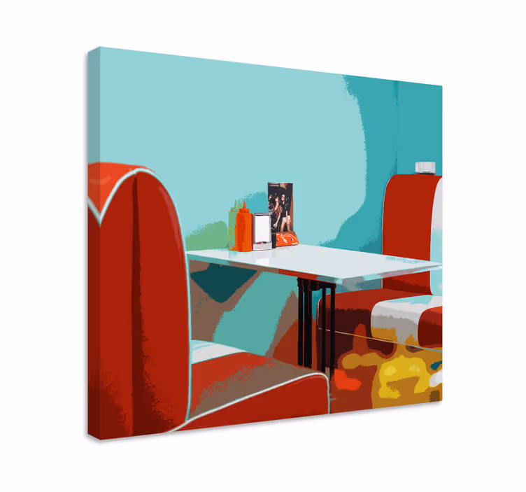 Quadro decorativo para sala Restaurante vintage retro - TenStickers