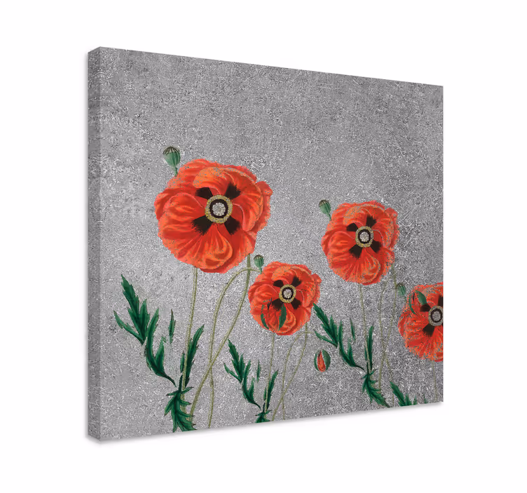 Quadro de flores flores de papoula vibrantes - TenStickers