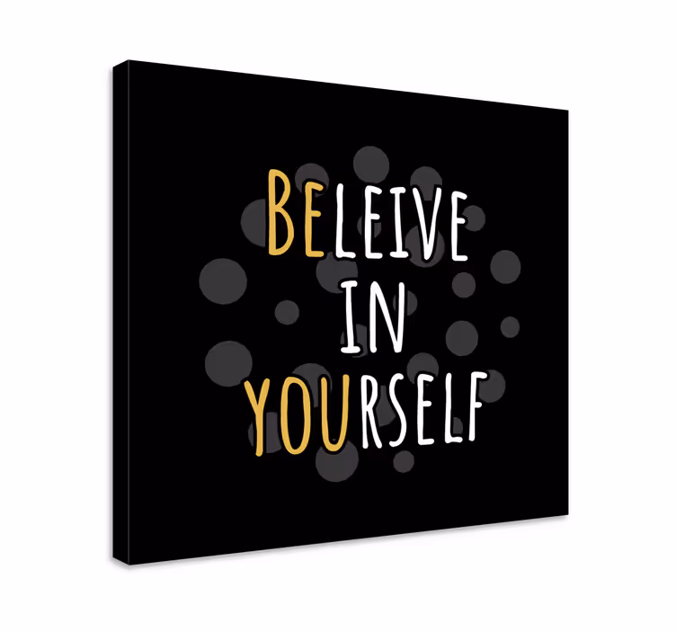 Quadro com letras acredite em si mesmo - TenStickers