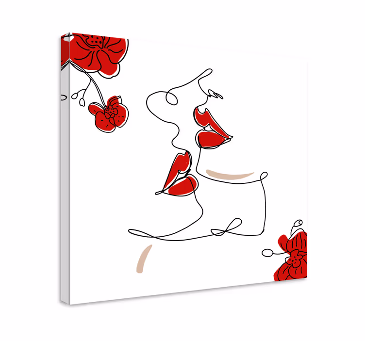 Quadro de arte lábios elegantes - TenStickers