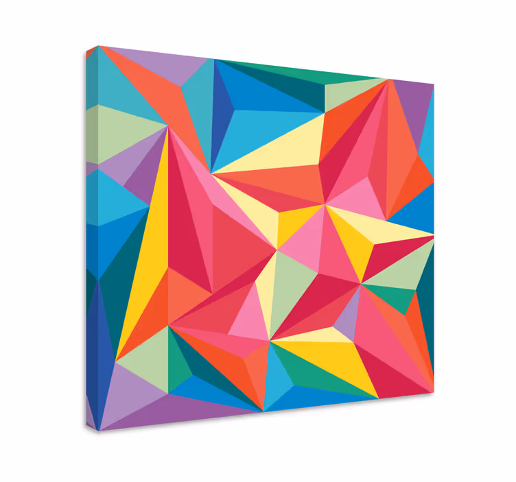 Quadro de figuras geométricas Imagem geométrica multicolorida - TenStickers