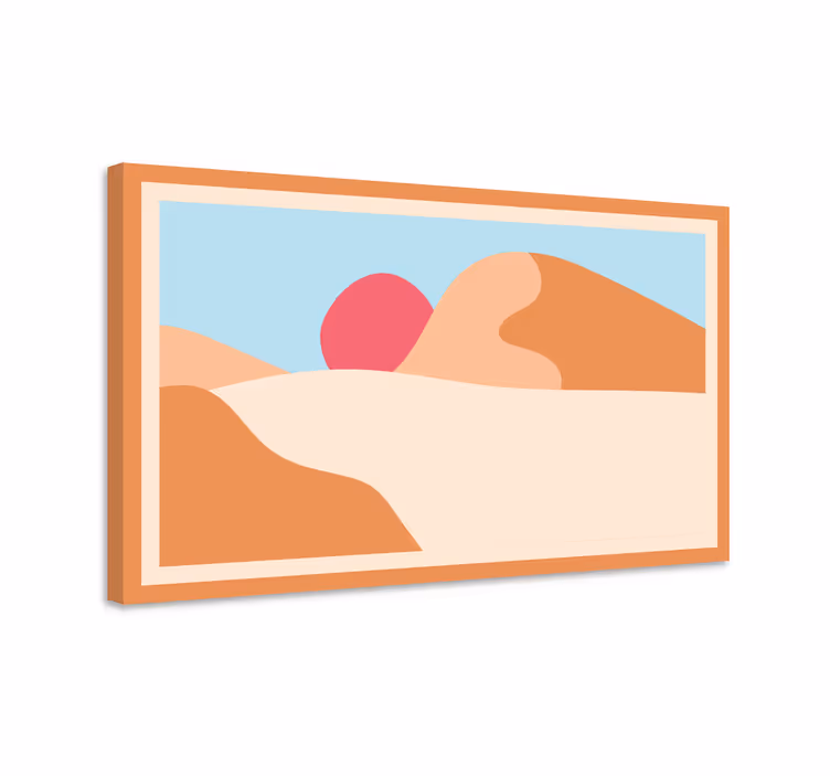 Quadro decorativo abstrato cena do deserto estilizada - TenStickers