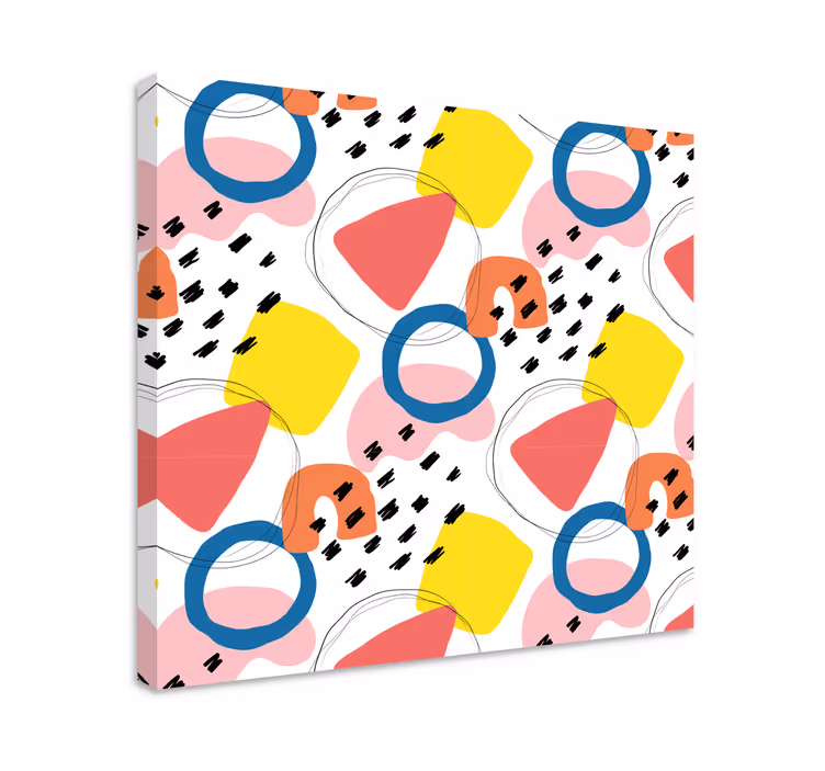 Quadro de figuras geométricas formas abstratas coloridas - TenStickers