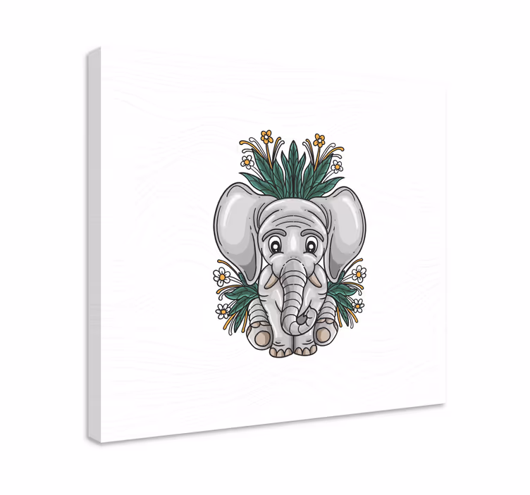 Quadro de elefantes design de elefante brincalhão - TenStickers
