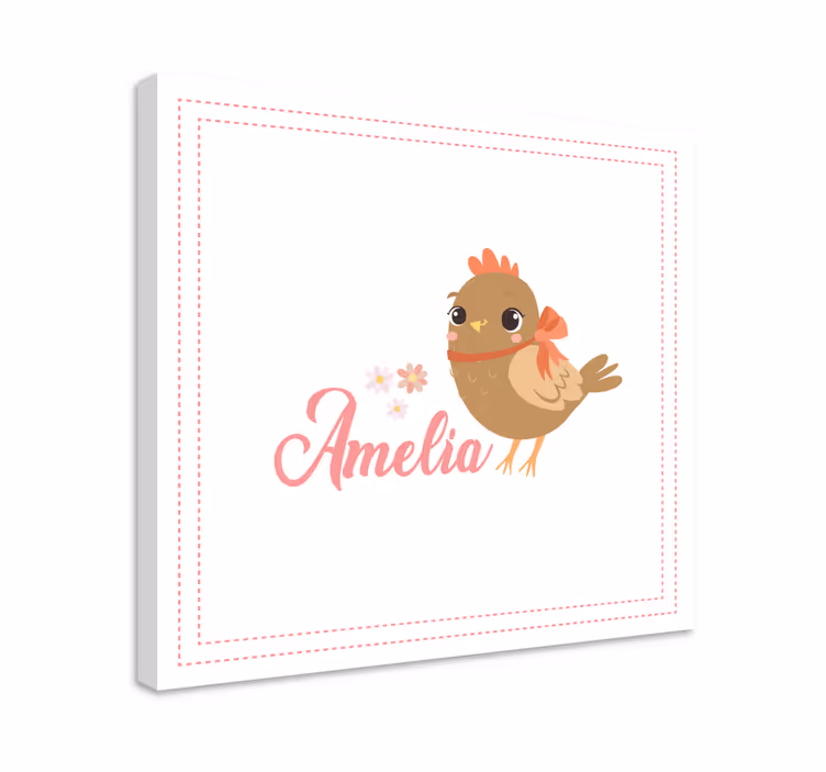 Quadro animais personagem de pássaro fofo - TenStickers