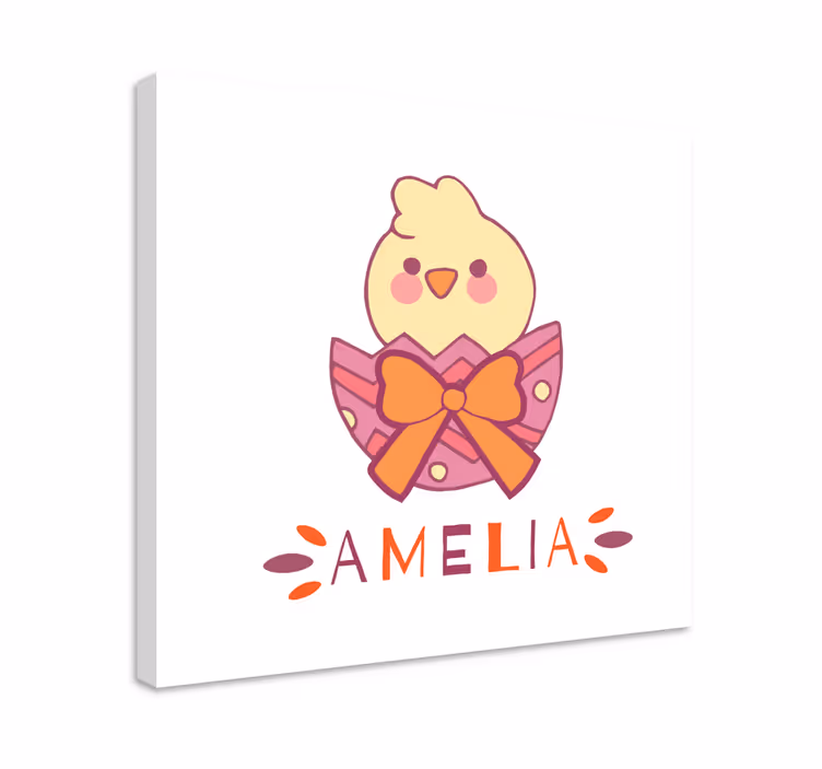 Quadro infantil com ilustração de pintinho adorável - TenStickers
