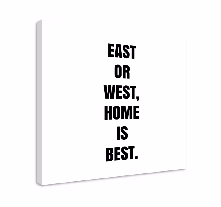 Quadro com letras o lar É o melhor - TenStickers